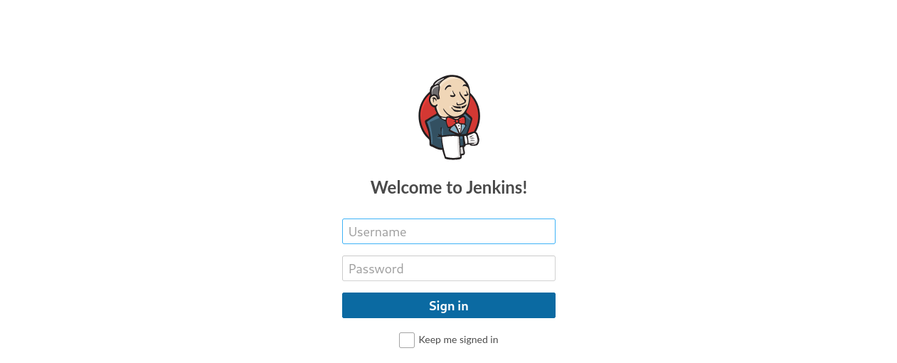 Jenkins login page